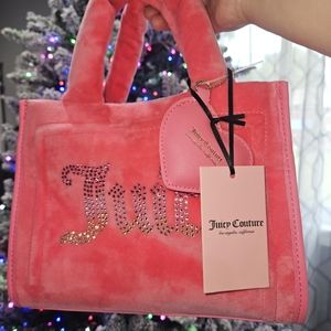 Juicy Couture Pink Lemonade Big Spender Velour Tote